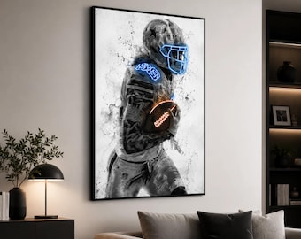 Cuadro decorativo de fútbol americano, CeeDee Lamb, Dallas Cowboys (varios tamaños)