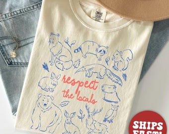 Comfort Colors® National Park Shirt, Respect The Locals, Camping Shirt, Gift For Granola Girl Shirt