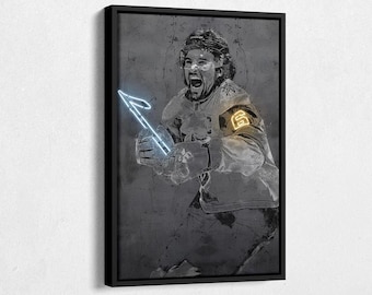 Póster de Mark Stone de los Vegas Golden Knights, arte de pared de hockey personalizado, impresión en lienzo de la NHL, regalo de decoración para aficionados al deporte