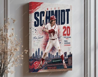 Mike Schmidt Philadelphia Phillies Wall Art - Iconic Baseball Decor for Home or Office - Gift for Phillies Fans - Vibrant Sports Artwork