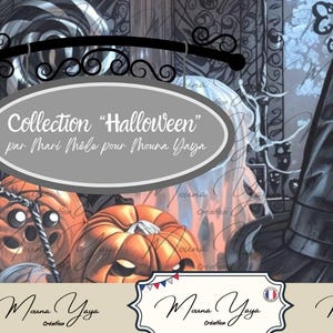 HALLOWEEN, réalisé par le créateur "Mari-Mêle". Kit digital, Halloween, Scrapbooking, Junk journal. Téléchargement imprimable de 22 pages