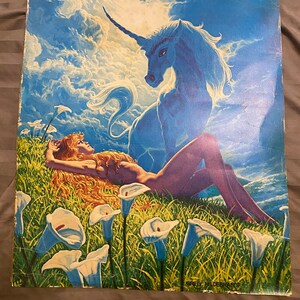Unicorn Greg Hildebrandt 1979 Litho Print Boho Mid Century Mystical Magical Nude Fantasy Sci Fi at Modern Logic image 10