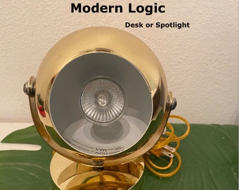 Eyeball Lamp Desk Lamp Gold Spot Light Adjustable Lamp Mid Century Decor 7’ Cord at Modern Logic