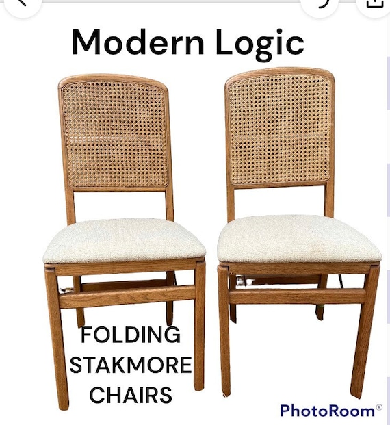Stakmore cane back folding cheap chairs
