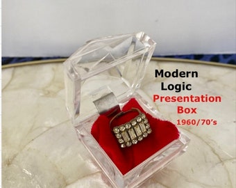 Lucite Presentation Box, Acrlyic Jewelry Box Clear Bridal Wedding Presentation Box Jewelry Box Engagement Proposal Ring Box @ Modern Logic