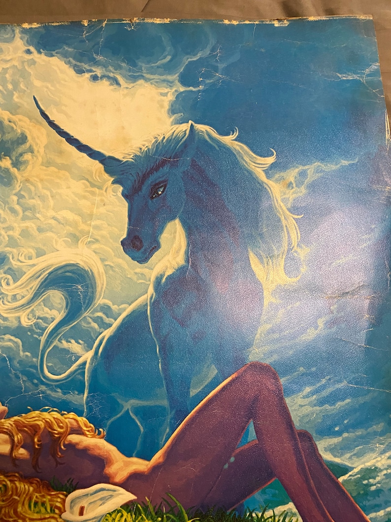 Unicorn Greg Hildebrandt 1979 Litho Print Boho Mid Century Mystical Magical Nude Fantasy Sci Fi at Modern Logic image 7