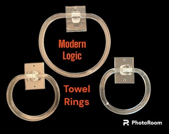 Lucite Towel Ring Mid Century Minimalist Towel Rack Guest Towel Hand Towel Lucite Vintage Towel Rack Acrylic Towel Ring at Modern Logic