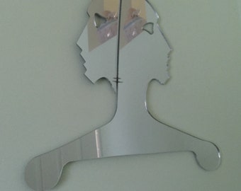 MIRROR ABSTRACT HANGER Odd 80's Design of Woman Head and Shoulders Modern Decor Abstract Decor Shop Display at Modern Logic