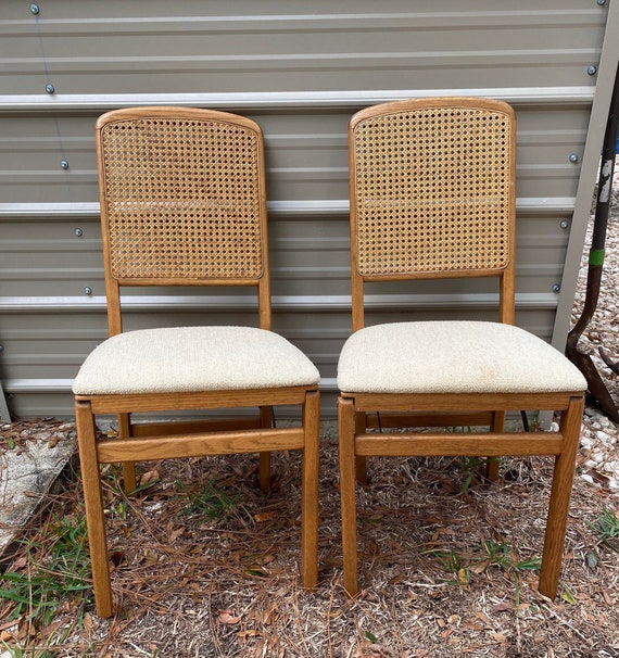 Stakmore cane back folding cheap chairs