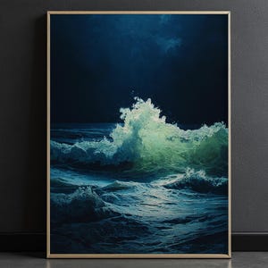 Ola Eterna — Obra de arte digital exclusiva del océano, pieza única / Arte digital / SabbyONO