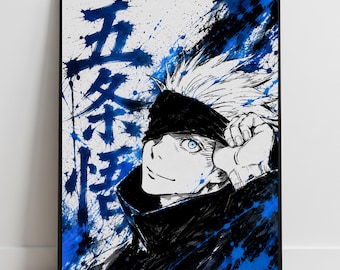 Jujutsu Kaisen Gojo Satoru Poster: Anime Wall Art Prints (Digital Download)