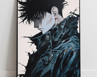 Megumi Fushiguro Zenin Poster Print, JJK Jujutsu Kaisen Anime Manga (Digital Download)