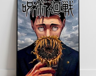 Higuruma Hiromi Poster Print, JJK Jujutsu Kaisen Sunflower Anime Manga (Digital Download)