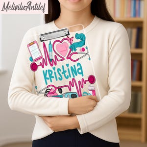 Personalized Nurse Clipboard with Name – Custom Clipboard Gift for Nurses, Nurse Appreciation or Graduation Gift, Medical Clipboard