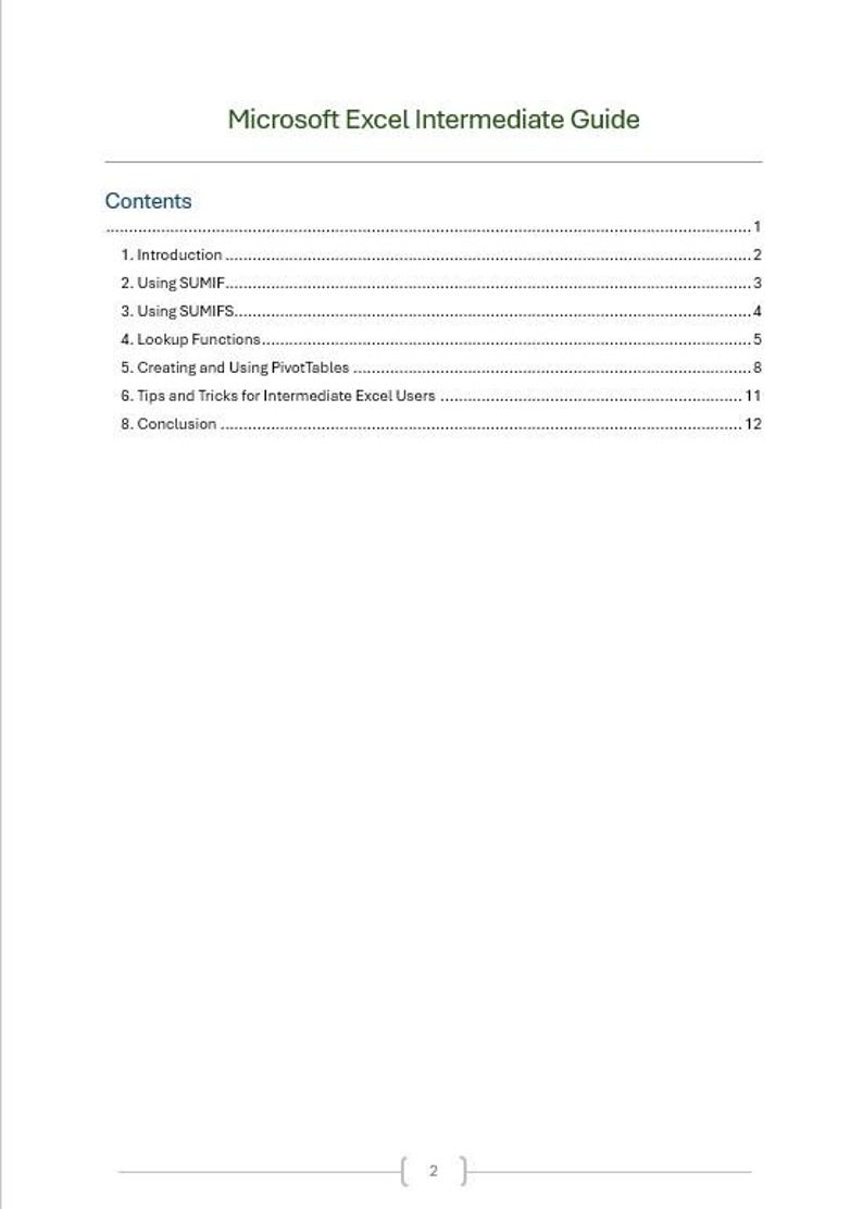 Microsoft Excel Training Guide: Beginner & Intermediate (digital ...