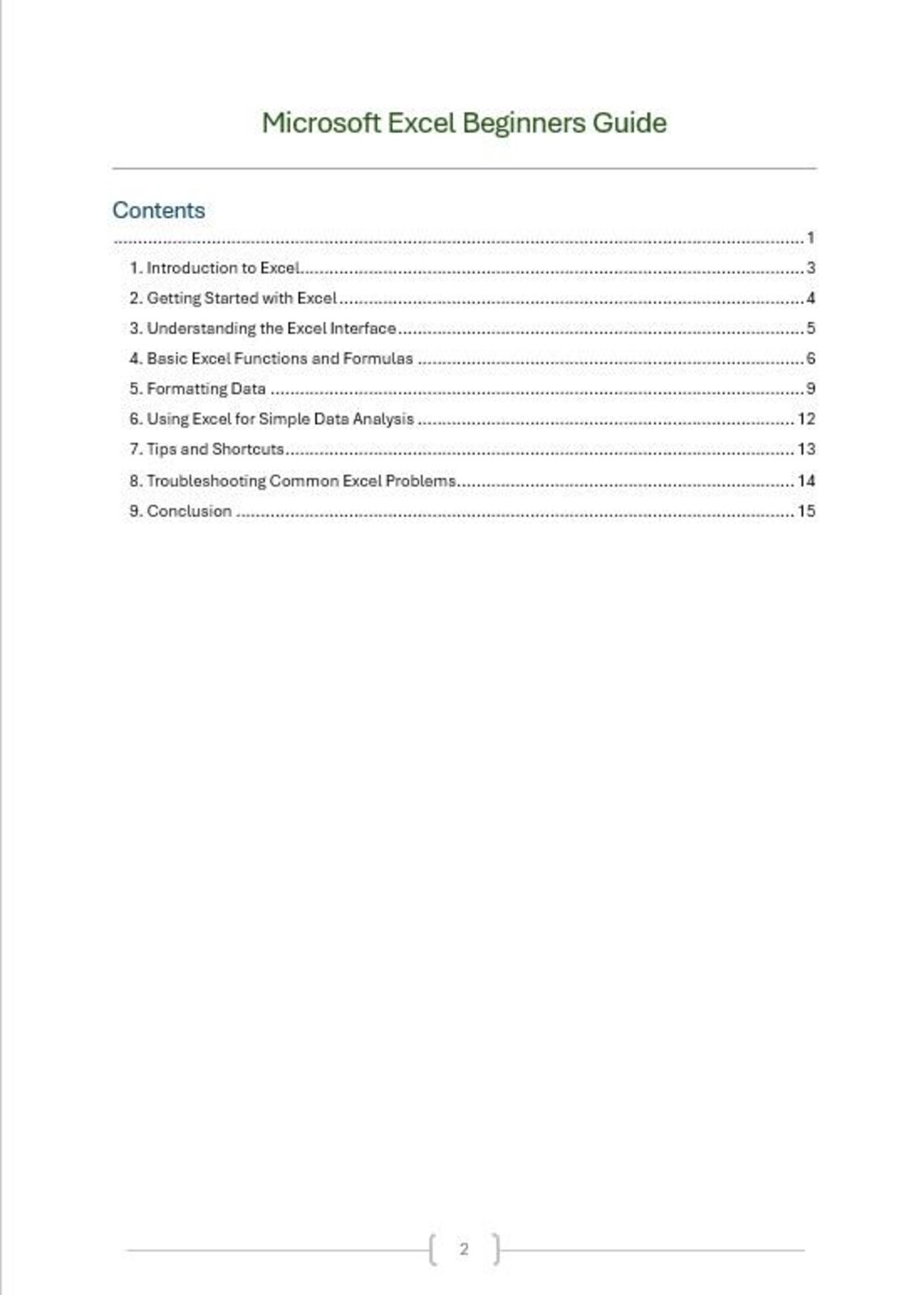 Microsoft Excel Training Guide: Beginner & Intermediate (digital ...