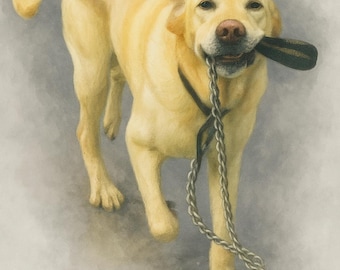 Golden Labrador Art Print: Dog Lover Gift, Home Decor (Digital Download)