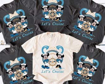 Maglietta Disney Cruise 2025, Topolino e Minnie, maglietta per le vacanze in famiglia