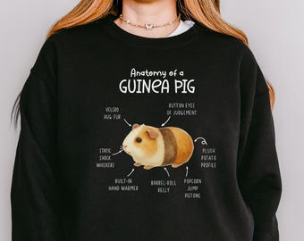 Maglietta con anatomia della cavia, felpa per amanti degli animali