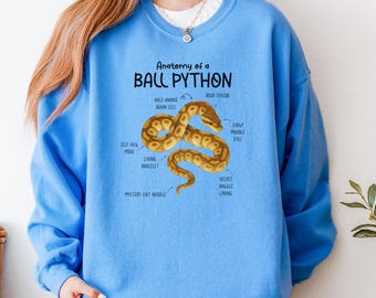 Anatomy Of A Ball Python Shirt, Snake Shirt For Reptile Lover, Exotic Pet Owner Sweatshirt