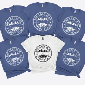 Lake Life Shirt: The Lake Is My Happy Place - Summer Cotton Tee