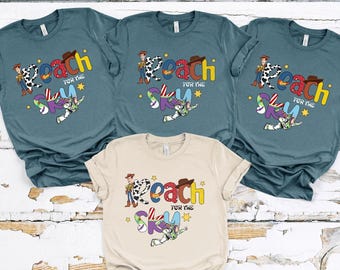 Camiseta de Toy Story "Alcanza el cielo", camiseta de vacaciones familiares de Disney