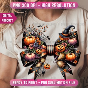 Spooky Season Aesthetic Coquette Halloween PNG, Spooky Halloween Coquette Bows PNG, Trendy Horror Bow PNG, Sublimation Art Png Design