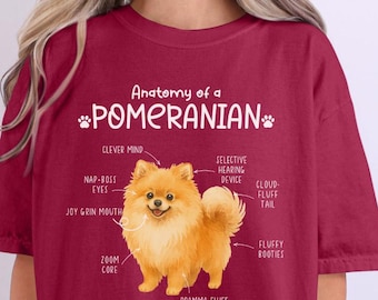Anatomy of Pomeranian Dog T-Shirt, Pomeranian Owner Outfit