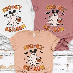 Camiseta de Mickey Temporada Espeluznante, Camiseta de Mickey Fantasma, Regalo Escalofriante para Halloween, Camiseta Retro de Mickey para Halloween, Camiseta de Mickey Fantasma, Disney Halloween