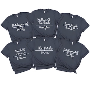 Bachelorette Party Shirts, Bride Gift Team Bride Shirt, Hen Party Wedding Party Tshirt, Personalised Hen Party T Shirts, Bridal Party Shirts