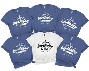 Birthday King Shirt: Custom Birthday Crew Matching Party Tee