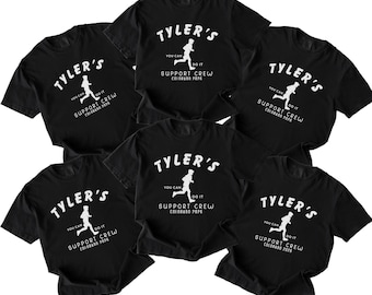 Personalized Support Crew Tee, Marathon Group Shirt,  Runner's Race Team T-Shirt