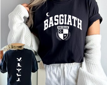 Vierde vleugel dubbelzijdig T-shirt: Basgiath War College Dragon Rider
