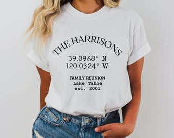 Camiseta personalizada para reunión familiar: camiseta de vacaciones personalizada a juego