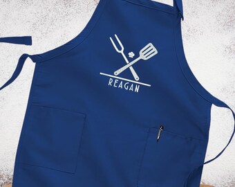 Custom Embroidered Apron: Christmas Gift for Chef Dad