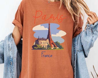 France Country Shirts, Travel Shirt, Comfort Colors Paris Memory Gift