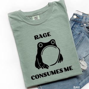 Rage Consumes Me Frog Shirt, Frog Pond T-Shirt, Meme Frog Shirt, Vintage Style Unisex T-Shirt, Nature Lover Gift, Funny Frog Retro Shirt