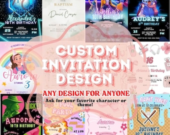 Custom Birthday Invitation: Personalized Digital Design (Instant Download)