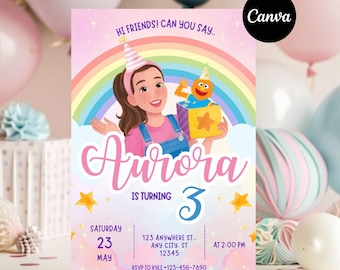 Editable Ms. Rachel Invitation | Kids Birthday Invitation | Digital Template