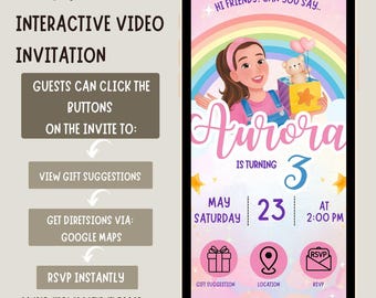 Ms. Rachel Birthday Invitation: Editable Digital Invite