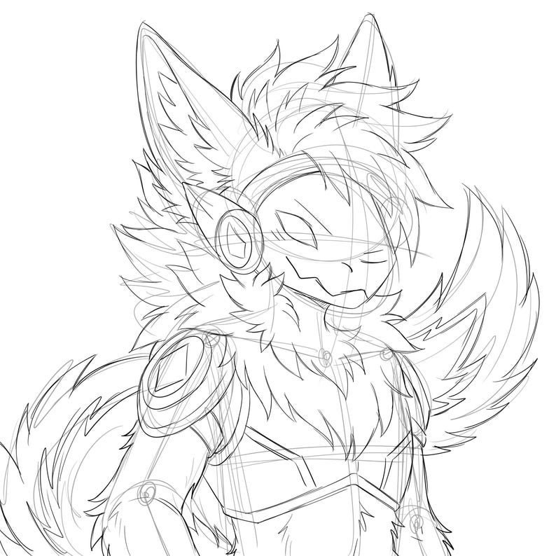 Custom Furry Art Commission | Personalized Anthro Character Portrait (Digital File) image 3