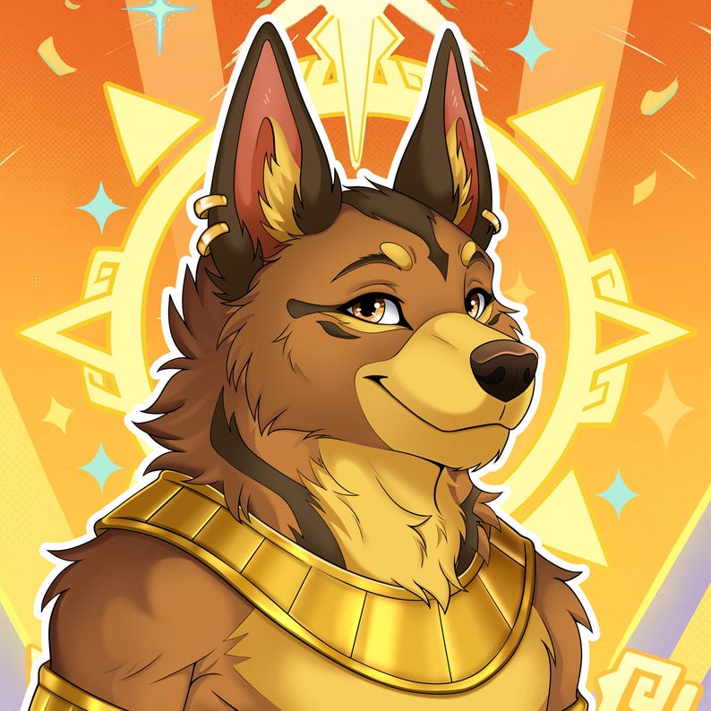 Custom Furry Art Commission | Personalized Anthro Character Portrait (Digital File) image 9