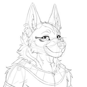 Custom Furry Art Commission | Personalized Anthro Character Portrait (Digital File) image 10