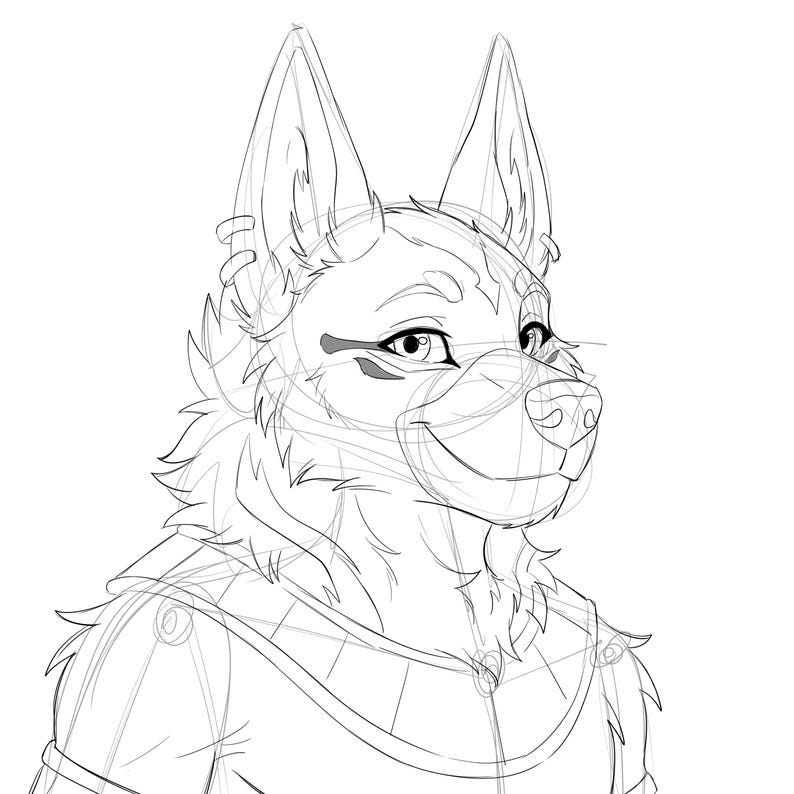 Custom Furry Art Commission | Personalized Anthro Character Portrait (Digital File) image 10