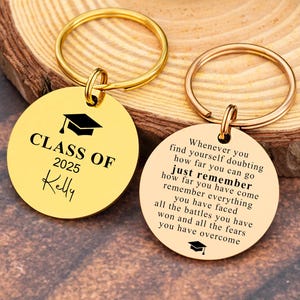 Custom Graduation Keychain,Class Of 2025 Key Chain,2025 Graduation Keyring Gift For Graduates,Graduation Gift For Her,2025 Grad Gifts