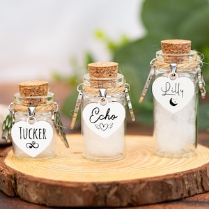 Custom Pet Fur Memorial Jar,Dog Memorial Jar,Pet Fur Keepsake,Pet Memorial Glass Bottle,Loss of Pet Gifts,Rainbow Bridge Gift,Pet Loss Gift