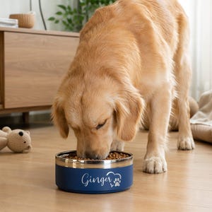 Cuenco para perro grabado con nombre, cuenco de acero inoxidable personalizado para mascotas, comedero para perros, comedero para perros y gatos, regalo para cachorros, regalo para perros, regalo para amantes de las mascotas imagen 7