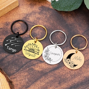 Custom Dog Tag,Engraved Dog Collar Tag,Double Side Cat Tag,Personalized Cat Collar Tag,Stainless Steel Dog ID Tag,Pet Tag,Cat ID Tag
