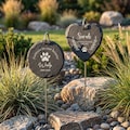 Personalized Pet Memorial Garden Stone with Stake, Dog Cat Grave Marker, Outdoor Remembrance Gift product logo