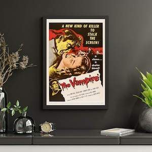 Vintage Vampire Movie Poster Birthday Gift For Husband Classic Nostalgic Gothic Film Memorabilia For Him Retro Cinema Art Print For Friend
